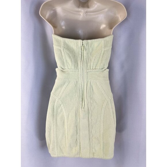Herve Leger Mint Green Strapless Boucle Mini Dress $1,190 - Picture 8 of 15